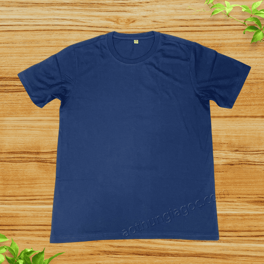 Áo Thun Cotton 2 Chiều 65/35 Màu Xanh Đen